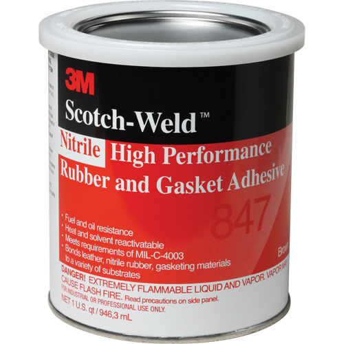 Scotch-Weld High-Performance Rubber & Gasket Adhesive, Gallon, Brown Equipment World