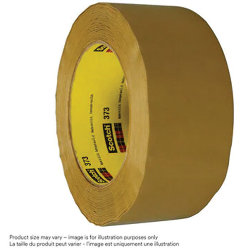 Scotch&reg; Box Sealing Tape 373, Hot Melt Adhesive, 2.5 mils, 48 mm (2") x 100 m (328') Equipment World