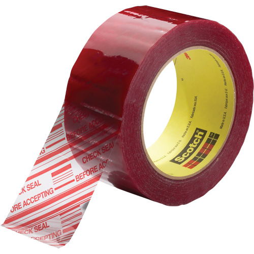 Ruban d'emballage avec message de s&eacute;curit&eacute; Scotch 3779, Adh&eacute;sif Acrylique, 1,8 mils, 48 mm (2") x 100 m (328') Equipment World