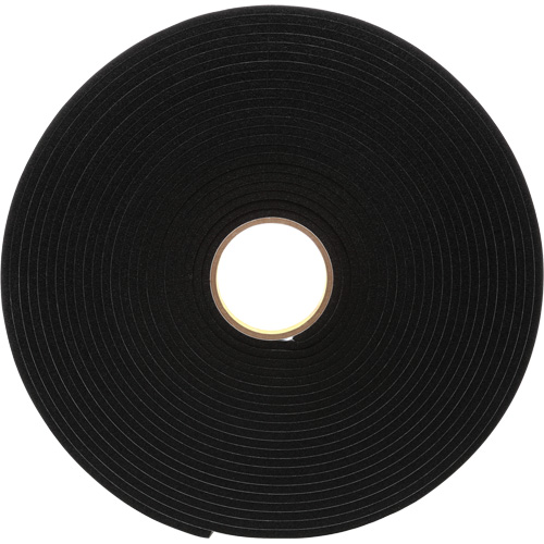 Ruban de mousse en vinyle 4504, 25,4 mm (1") la x 16,5 m (54') lo, 250 mils, Noir Equipment World