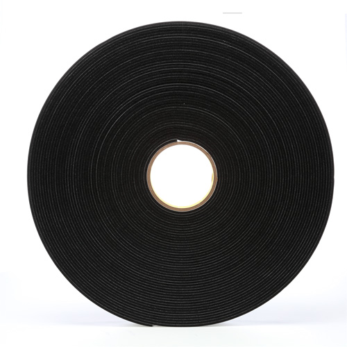 4508 Vinyl Foam Tape, 25.4 mm (1") W x 32.9 m (108') L, 125 mils, Black Equipment World