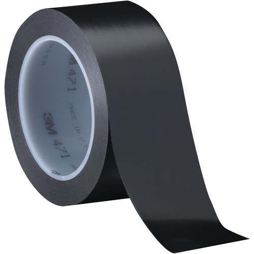 Ruban en vinyle 471, 102 mm (4") la x 32,9 m (108') lo, 5,2 mils, Noir Equipment World