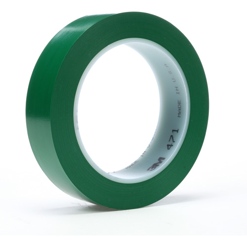 Ruban en vinyle 471, 19 mm (3/4") la x 32,9 m (108') lo, 5,2 mils, Vert Equipment World