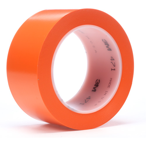 471 Vinyl Tape, 19 mm (3/4") W x 32.9 m (108') L, 5.2 mils, Orange Equipment World