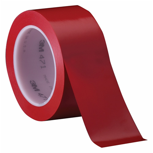 Ruban en vinyle 471, 6 mm (1/4") la x 32,9 m (108') lo, 5,2 mils, Rouge Equipment World