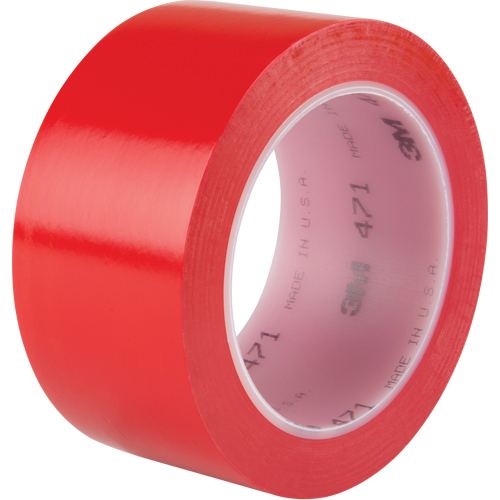 Ruban en vinyle 471, 50,8 mm (2") la x 32,9 m (108') lo, 5,3 mils, Rouge Equipment World