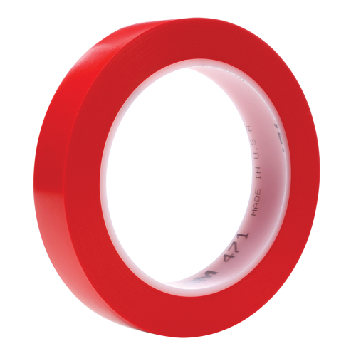 Ruban en vinyle 471, 19 mm (3/4") la x 32,9 m (108') lo, 5,3 mils, Rouge Equipment World