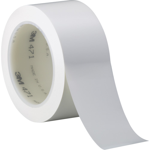 471 Vinyl Tape, 38 mm (1-1/2") W x 32.9 m (108') L, 5.2 mils, White Equipment World