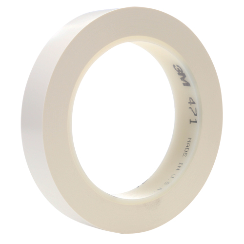 471 Vinyl Tape, 19 mm (3/4") W x 32.9 m (108') L, 5.3 mils, White Equipment World
