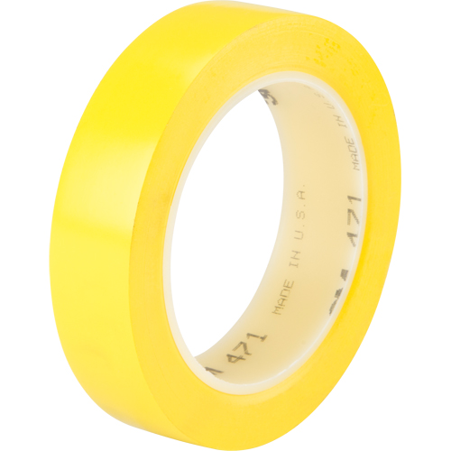 471 Vinyl Tape, 25.4 mm (1") W x 32.9 m (108') L, 5.3 mils, Yellow Equipment World