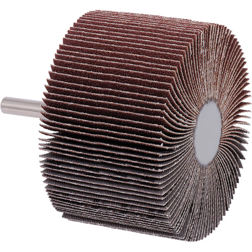 Mounted Flap Wheel, A80 Grit, 3" x 2" x 1/4" Equipment World