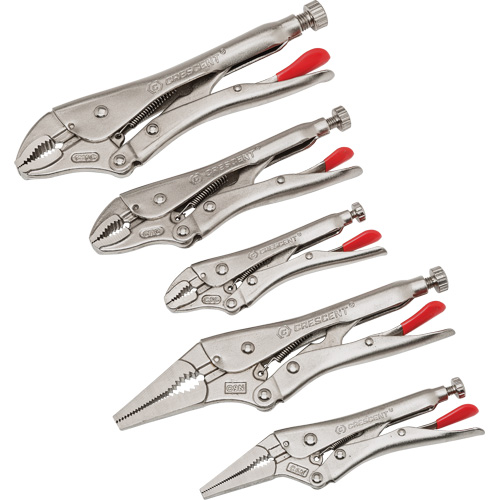 5-Piece Curved & Long Nose Locking Plier Set, 14-1/2" L Equipment World