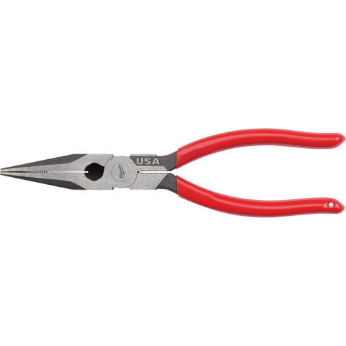 Long Nose Dipped Grip Pliers, 8" L Equipment World