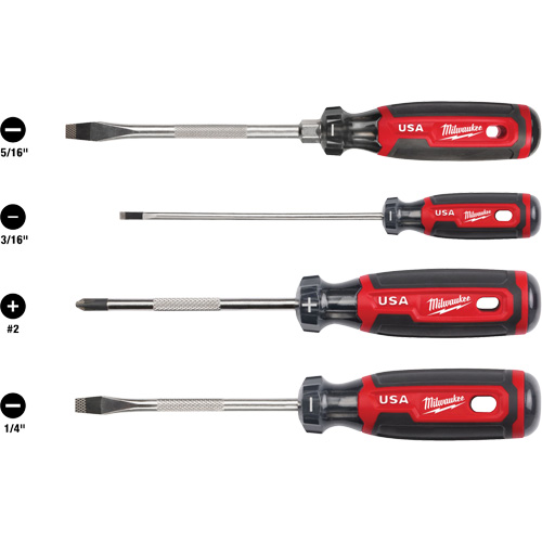 Cushion Grip Screwdriver Set, 4 Pcs. Equipment World