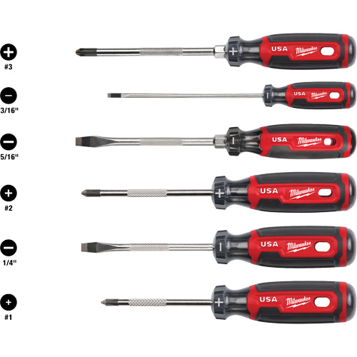 Cushion Grip Screwdriver Set, 6 Pcs. Equipment World