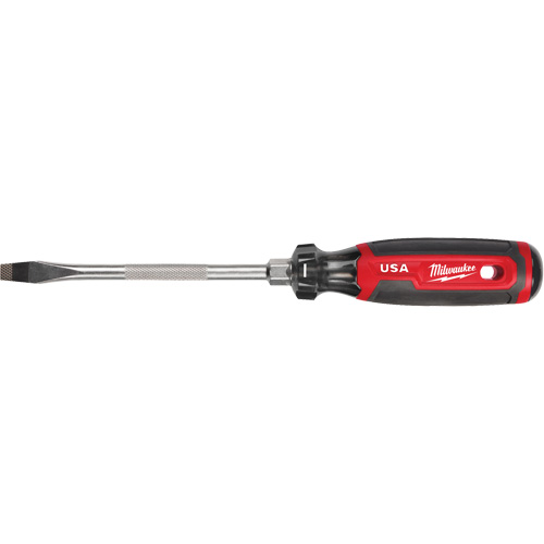 Slotted Screwdriver, 5/16" Tip, Round, 279 mm L, Cushion Grip Handle Equipment World