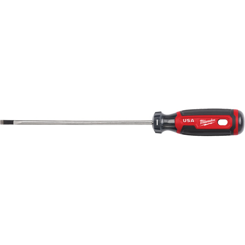 Cabinet Screwdriver, 3/16" Tip, Round, 254 mm L, Cushion Grip Handle Equipment World
