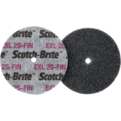 Meule homog&egrave;ne Scotch-Brite EXL, 3" x 1/2", Arbre de 1/4" Equipment World