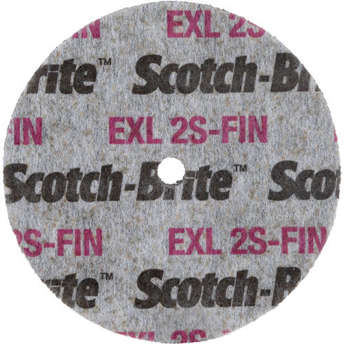 Meule homog&egrave;ne Scotch-Brite EXL, 3" x 1/2", Arbre de 1/4" Equipment World