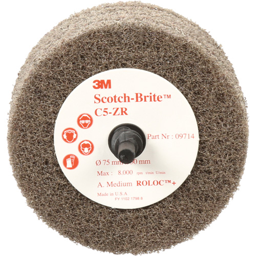 Disque de tronçonnage et de polissage Scotch-Brite, 75 mm x 30 mm, Arbre de 20 mm, Oxyde d'aluminium, 7500 Tr/min Equipment World