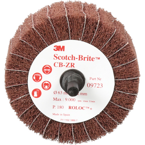 Scotch-Brite Combi-Wheel, 2-1/2" Dia., 180 Grit, Aluminum Oxide Equipment World