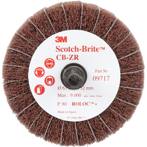 Scotch-Brite Combi-Wheel, 2-1/2" Dia., 80 Grit, Aluminum Oxide Equipment World