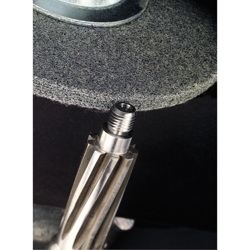 Scotch-Brite EXL Unitized Deburring Wheels, 1" x 1", 3/16" Arbor, 2A Grit, Aluminum Oxide Equipment World