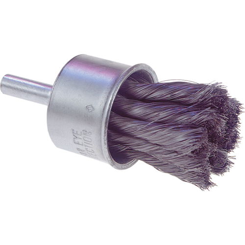 Knot Wire End Brush, 1/2" Dia., 0.0104" Wire Dia., 1/4" Shank Equipment World
