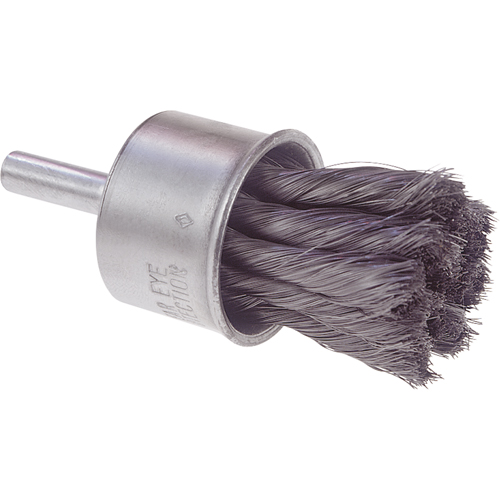 Knot Wire End Brush, 1/2" Dia., 0.014 Wire Dia., 1/4" Shank Equipment World