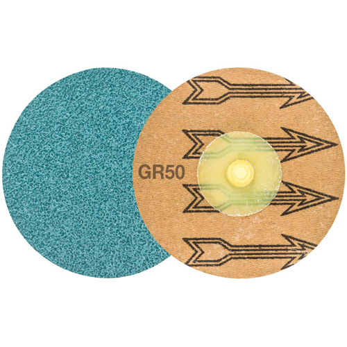 TWIST TOPCUT Sanding Disc, 3" Dia., 50 Grit, Zirconium Equipment World