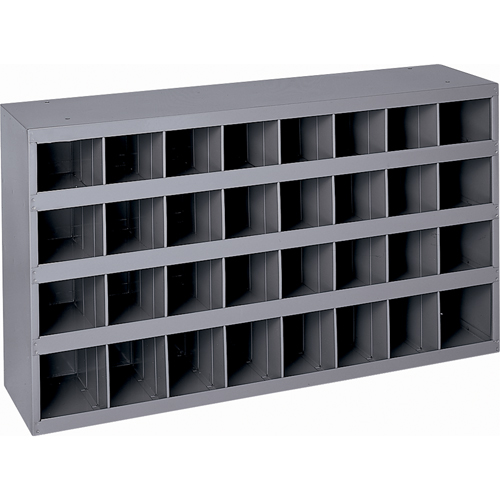 Steel Storage Bin Cabinet, 33-3/4" W x 12" D x 19-1/4" H, Grey Equipment World