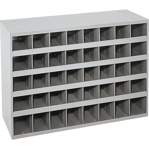 Steel Storage Bin Cabinet, 33-3/4" W x 12" D x 23-7/8" H, Grey Equipment World
