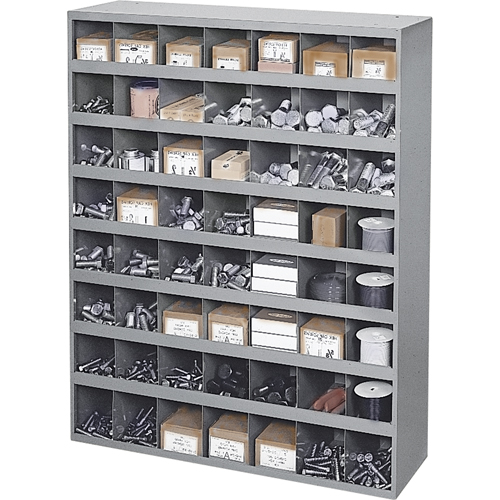 Steel Storage Bin Cabinet, 33-3/4" W x 12" D x 42" H, Grey Equipment World