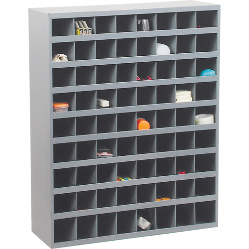 Steel Storage Bin Cabinet, 33-3/4" W x 12" D x 42" H, Grey Equipment World