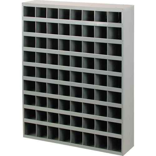 Steel Storage Bin Cabinet, 33-3/4" W x 8-1/2" D x 42" H, Grey Equipment World