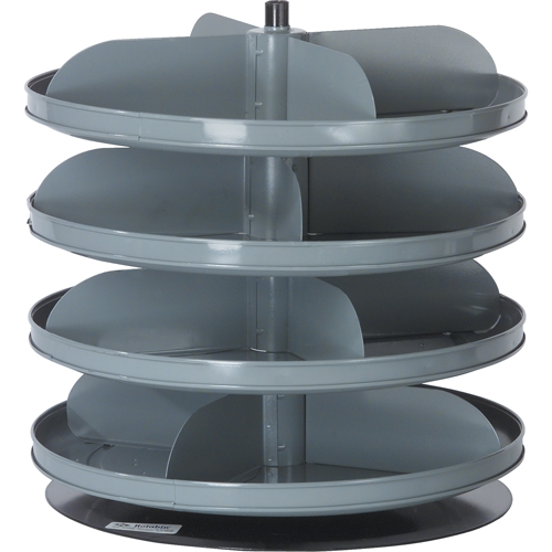 Rotabin&reg; Storage Units, 60 lbs. Capacity per Level, 4 Level, 18-1/2" H x 17" Dia. Equipment World