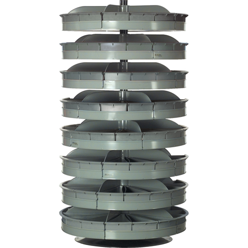 Rotabin&reg; Storage Units, 500 lbs. Capacity per Level, 5 Level, 38" H x 28" Dia. Equipment World