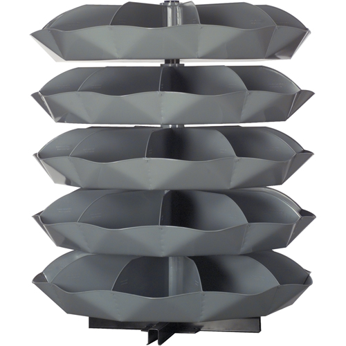 Rotabin&reg; Storage Units, 625 lbs. Capacity per Level, 4 Level, 45" H x 44" Dia. Equipment World