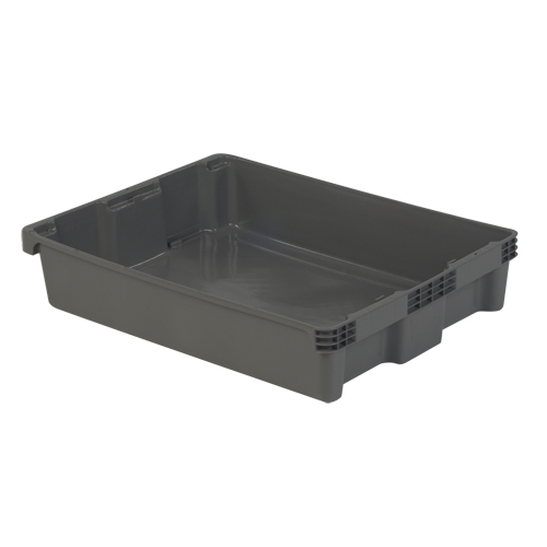 Polylewton Stack-N-Nest&reg; Containers, 6.1" x 29.6" x 22.4", Grey Equipment World