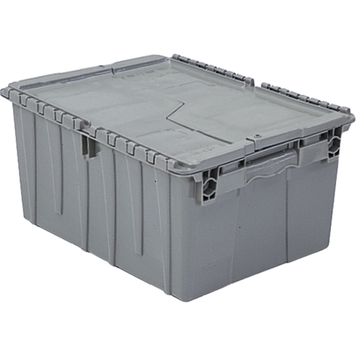 Flipak&reg; Polyethylene Plastic (PE) Distribution Containers, 11.8" x 9.8" x 7.7", Grey Equipment World