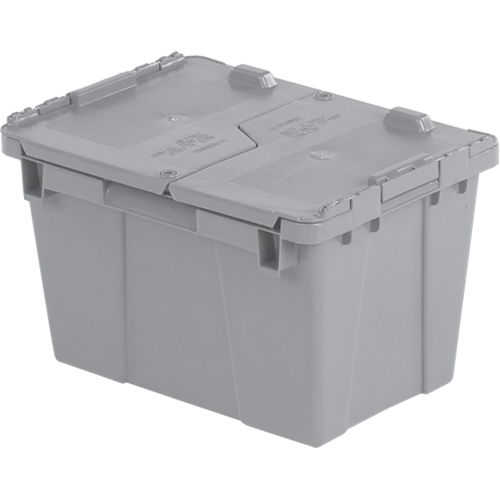 Flipak&reg; Polyethylene Plastic (PE) Distribution Containers, 15.2" x 10.9" x 9.7", Grey Equipment World