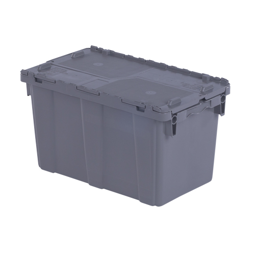 Contenants de distribution Flipak en plastique poly&eacute;thyl&egrave;ne (PE), 22,3" x 13" x 12,8", Gris Equipment World