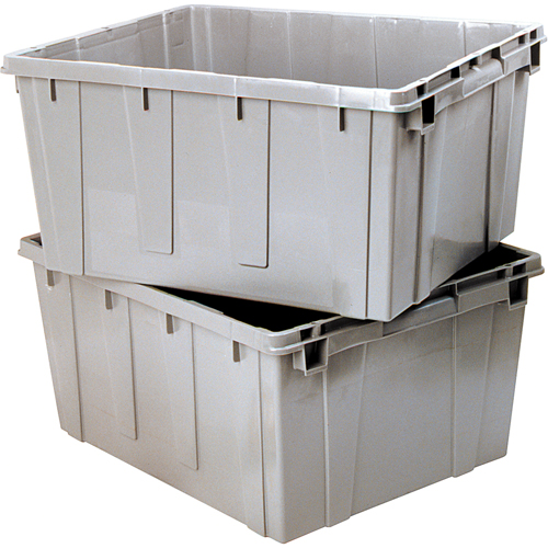 Nesting Container, 21.1" W x 17.7" D x 12" H, Grey Equipment World