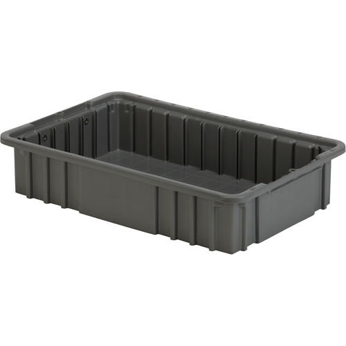 Divider Box, Polyethylene, 15.5" W x 9.9" D x 3.5" H, Grey Equipment World