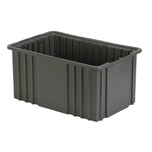 Contenant Divider Box, Poly&eacute;thyl&egrave;ne, 15,5" la x 9,9" p x 8" h, Gris Equipment World