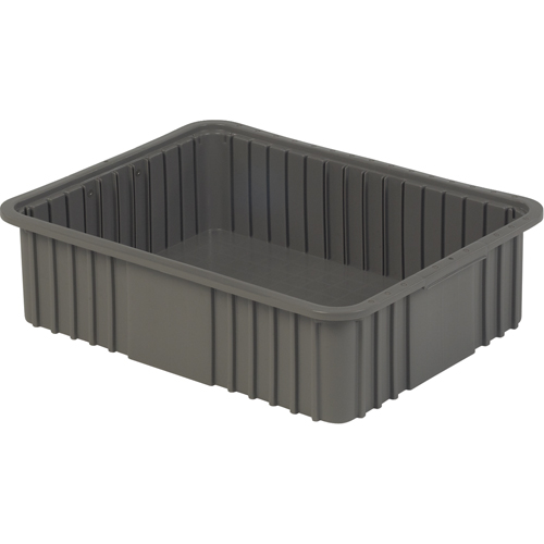Divider Box, Polyethylene, 20.9" W x 15.9" D x 6" H, Grey Equipment World