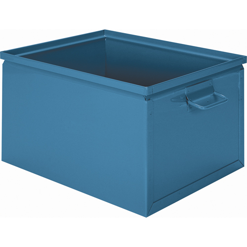 Steel Stacking Box, 7.5" W x 13" D x 6" H, Blue Equipment World