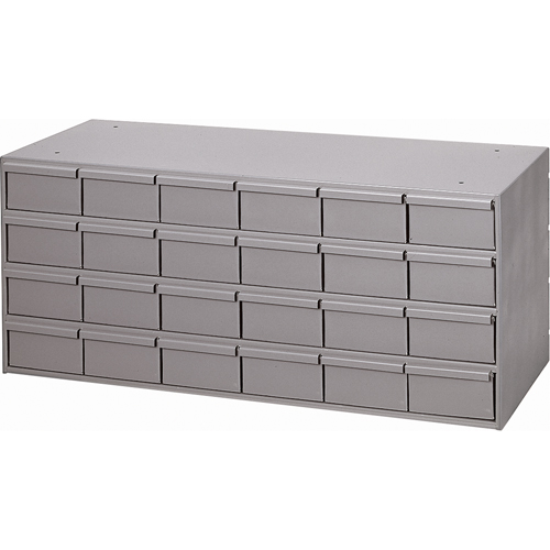 Casiers &agrave; tiroirs industriels, 24 tiroirs, 33-3/4" la x 17-1/4" p x 17" h, Gris Equipment World