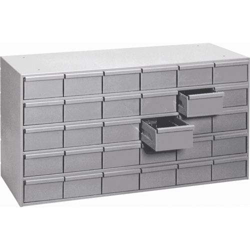 Industrial Drawer Cabinets, 30 Drawers, 33-3/4" W x 17-1/4" D x 21-1/8" H, Grey Equipment World