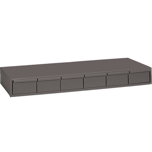 Industrial Drawer Cabinets, 6 Drawers, 33-3/4" W x 11-5/8" D x 4" H, Grey Equipment World